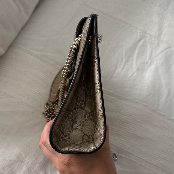 Gucci Gold Shoulder Bag with Chain Strap - Picture 8 of 8
